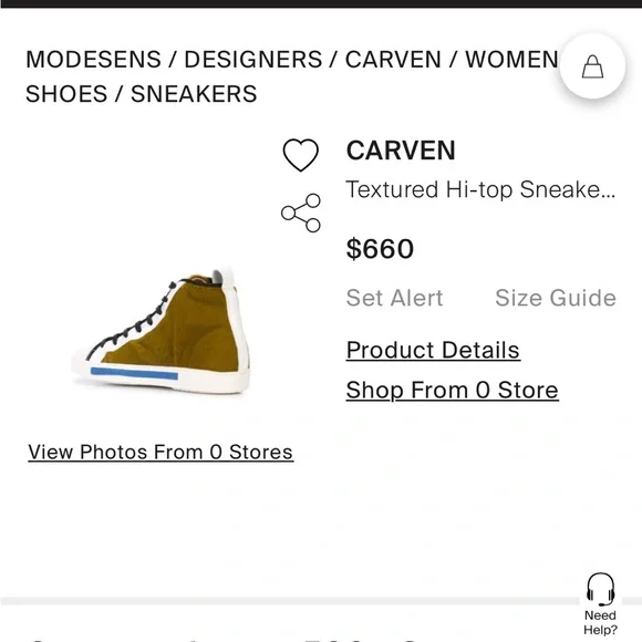 Carven TEXTURED HI-TOP SNEAKERS - Picture 4 of 13